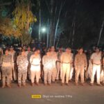 कानून व्यवस्था बनाए रखने के लिए मोरवा क्षेत्र में पुलिस का फ्लैग मार्च