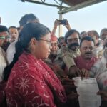 बगैया में भूमि अधिग्रहण के खिलाफ जिला कांग्रेस कमेटी ग्रामीण का धरना