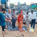 बरगवां में नाली निर्माण कार्य का शुभारंभ