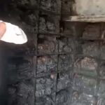 आधी रात दुकान में लगी आग, कपड़ा दुकान और बाइक जलकर खाक