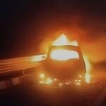 दिल्ली-मुंबई एक्सप्रेस-वे पर दर्दनाक हादसा: चलती कार में लगी आग, 5 जिंदा जले