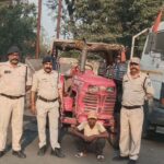 सिंगरौली में अवैध रेत परिवहन पर कार्रवाई, ट्रैक्टर-ट्रॉली जब्त