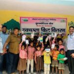 एनसीएल के कृष्णशिला क्षेत्र ने सीएसआर के तहत आयोजित किया स्वास्थ्य शिविर एवं वितरित की स्वच्छता किट