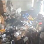 निवास बाजार की किराना दुकान में भीषण आग, लाखों का सामान जलकर खाक