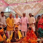 मुख्यमंत्री कन्या विवाह/निकाह योजना के तहत बिलौजी में सामूहिक विवाह, जनप्रतिनिधियों ने नवदंपत्तियों को दिया आशीर्वाद