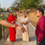 शिव मंदिर परिसर का औचक निरीक्षण, गुणवत्ता और गति बढ़ाने के निर्देश