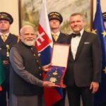 प्रधानमंत्री नरेंद्र मोदी स्लोवाकिया के सर्वोच्च सम्मान ‘ऑर्डर ऑफ द व्हाइट डबल क्रॉस’ से सम्मानित