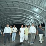 बरगवाँ रेलवे स्टेशन का निर्माण कार्य तेजी से जारी, सांसद राजेश मिश्रा ने किया निरीक्षण