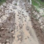 बारिश ने खोली सड़क निर्माण की पोल, गड़ई की मुख्य सड़क बनी दलदल; हर कदम पर हादसे का खतरा