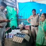 हिर्रवाह में अवैध शराब के ठिकानों पर भगवती मानव कल्याण संगठन ने पुलिस का सहयोग लेकर छापा मार कार्रवाई की