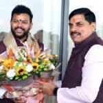 मुख्यमंत्री डॉ. यादव से केंद्रीय नागरिक उड्डयन मंत्री श्री नायडू ने की सौजन्य भेंट