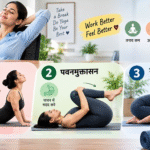 लंबे काम के बाद थकान और जकड़न से राहत के लिए तीन आसान योगासन