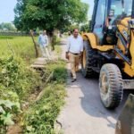 बारिश से क्षतिग्रस्त नाली का निर्माण कार्य शुरू, वार्डवासियों को मिलेगी राहत