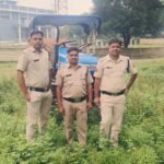 ओखरावल म्यार नदी से अवैध रेत से लदा ट्रैक्टर जब्त