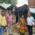भारी बारिश में वार्ड 39 में तीन मकान गिरे