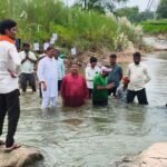 हर्रहवा विस्थापितों के जल सत्याग्रह को कांग्रेस का समर्थन
