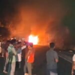 गया जा रही नेपाली तीर्थयात्रियों से भरी बस धू-धू कर जली