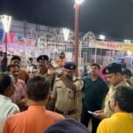 निगाही दुर्गा पूजा पंडाल पहुंचे एसपी, सुरक्षा व्यवस्था का लिया जायजा