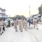 नवरात्रि को लेकर सिंगरौली पुलिस अलर्ट, 150 जवानों ने निकाला फ्लैग मार्च