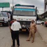 सोनभद्र में प्रेशर हॉर्न और काली फिल्म वाली गाड़ियों पर यातायात पुलिस की कार्रवाई