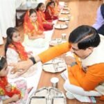 मुख्यमंत्री डॉ. यादव ने मुख्यमंत्री निवास में किया कन्या पूजन